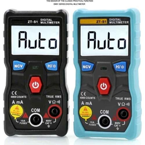 New Automatic Digital Multimeter LED Display DC AC Voltmeter Wireless APP Control Tester Blue / Black Voltage Ammeter Tester
