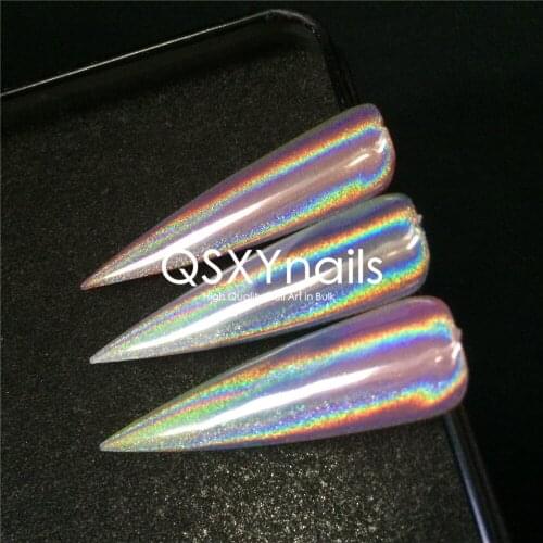 WHOLESALE 50g High Grade Holographic Powder Top Pigment Chrome Mirror Powder Unicorn Nails Glitter for Gel Nail Polish Manicure