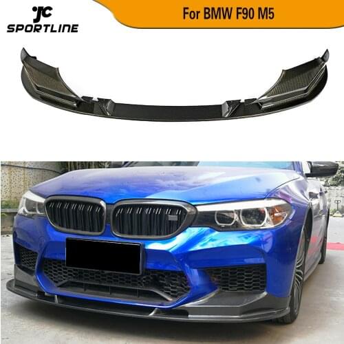 Carbon Fiber Front Bumper Lip Spoiler Splitters for BMW 5 Series F90 M5 2018 - 2020 Bumper Guard Front Bumper Lip