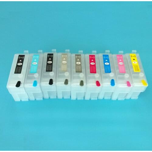 30ML 80ML Empty Refillable Ink Cartridge or ARC Auto Reset Chip For Epson P600 R3000 9Colors Printers