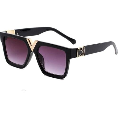 2021 Sunglasses men Gradient Fashion Brand Designer retro square frame Women match Sunglasses UV400 Shades oversized oculos