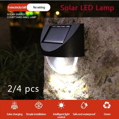 Solar Light Outdoor Garden LED Solar Lamp Automatic White / Warm Lighting Waterproof Home Garage Decoration For Stair Yard Fence