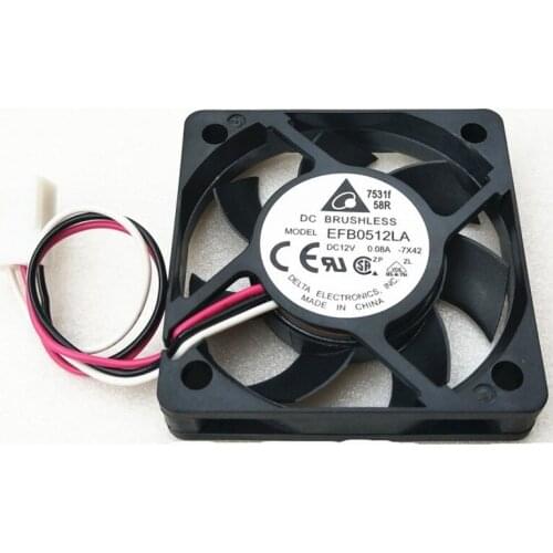 Delta EFB0512LA 5010 50MM 50*50*10MM Fan For Graphics card North and south bridge chip Cooling fan 12V 0.08A with 3pin