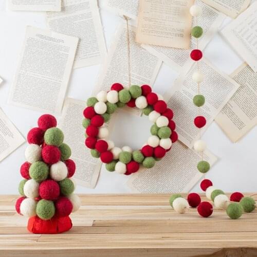 Felt Christmas Tree Wool Fans Your Christmas Tree Decoration Desktop Ornament String Christmas Wreath Ornaments