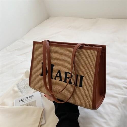 Lady Totes Shoulder Bag Big Capacity Shopping Women Eco Reusable Shopper Bags Straw Weaving messenger Bag shoulder bag