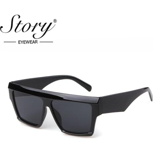 STORY fashion square sunglasses women men 2019 brand designer vintage leopard oversized rectangle female rave sun glasses S6932G