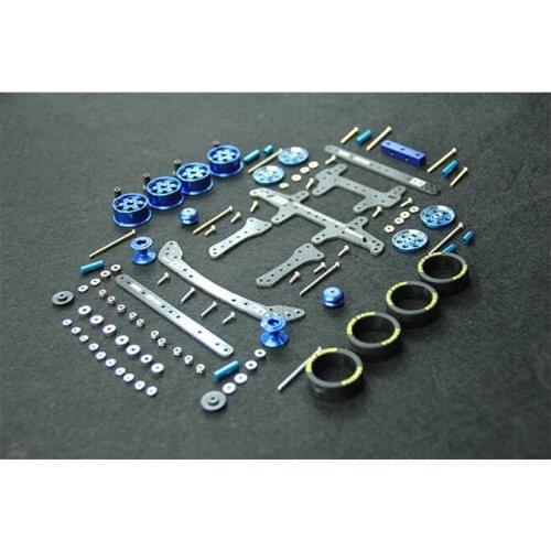 1 Set MA/AR Chassis Modify Spare Parts Set Carbon Fiber Kit For DIY Tamiya Mini 4WD RC Car Model Black/red/blue/silver