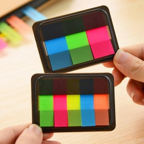 1PC Cute Kawaii 5 Colors Self Adhesive Candy Color Memo Pad N Times Sticky Note Bookmark Notepad School Office Supply Escolar