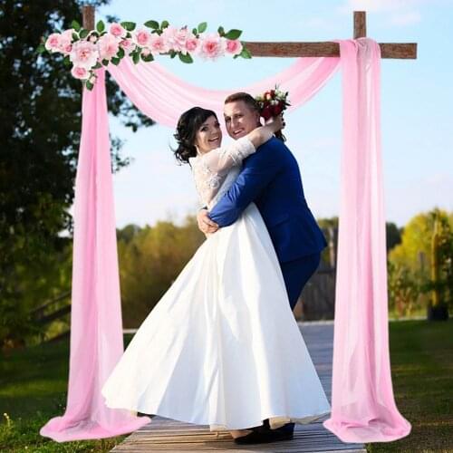 1pcs Panel Chiffon Arch Drapery Wedding Backdrop Curtain Out Door Draping Wedding Event Party Decoration