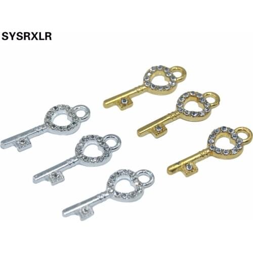 Wholesale 10 Pcs/lot Key For Jewelry Making Charm DIY Bracelet Necklace Earrings Jewelry Findings Accessories 9*24 MM