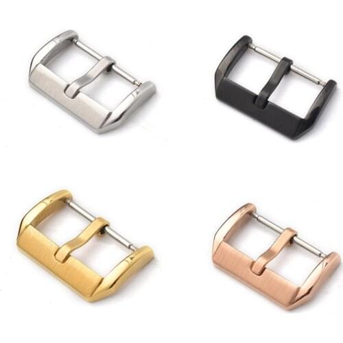 10PCS in foreign trade Stainless steel pin buckle leather strap buckle Mens and womens buckle Watch accessories Silver gold
