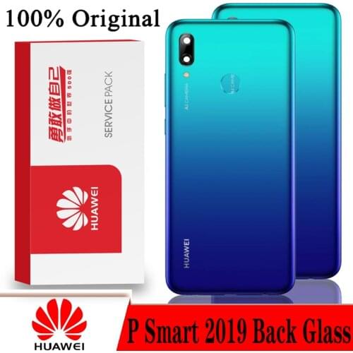 100% Original Back Cover for HUAWEI P Smart 2019 Spare Parts Back Battery Door Housing with Camera Frame Repair Parts
