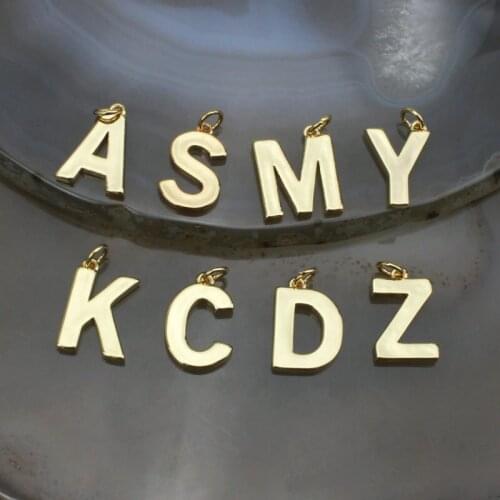 15mm 40pcs/lot High quality plated pendant,A-Z 26 letters plated charm, bracelet/necklace component wholesale