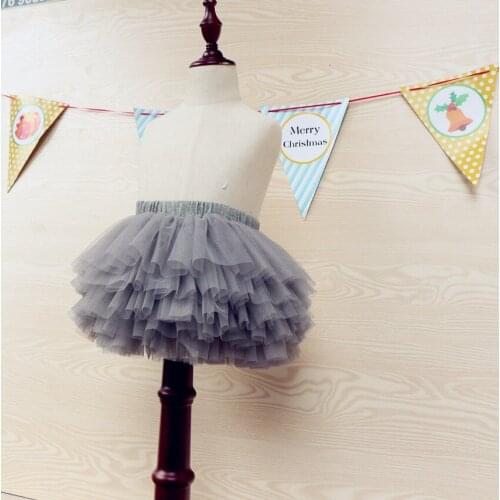 2020 new year Tulle Skirt Baby Girl Skirts Toddler Kids tutu Skirts Cake skirt Fluffy skirt Superior Gray tutu skirt