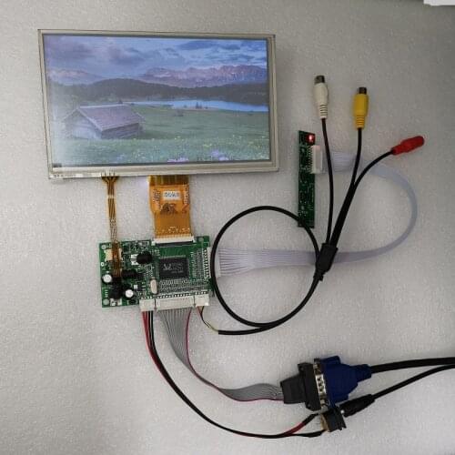 7 inch VGA display module 1024X600 resistance touch display kit AV1 AV2 VGA