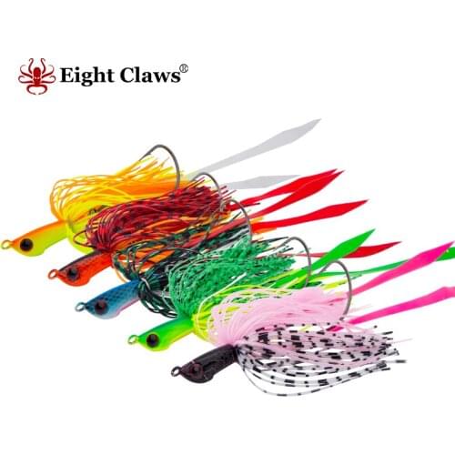 EIGHT CLAWS 10G/13G/16G Jig Head Spinner Buzzbait Fishing Lure Rubber Skirt Spinner Bait Wobbler Chatterbait