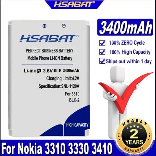 HSABAT 3300mAh BLC-2 Battery for Nokia 3310 3330 3410 3510 5510 3530 3335 3686 3685 3589 3315 3350 3510 6650 6800 3550
