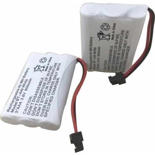 2pcs 3.6V 800mAh AAA NiMH Cordless Phone Rechargeable Battery BT-446 Replacement Pack BP 446 BT-1005 ER-P512