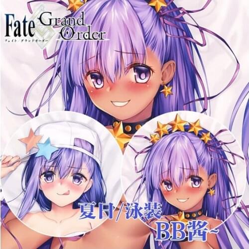 Anime Fate/EXTRA CCC FGO BB Byibyi Kokui no Shojo Pillow Case Swimsuit Dakimakura Hugging Body Long Cushion Pillow Cover Decor