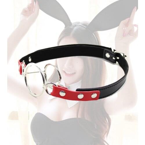 BDSM due O-Ring Ball Gags Breathable Mouth Gag Fetish lock submission for women men Leather Flirting role play Sex Toys