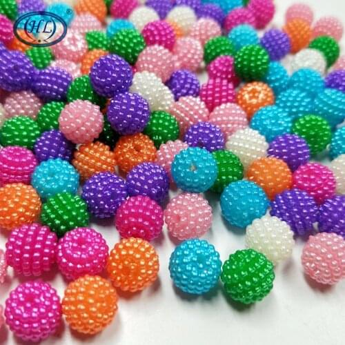 HL 100PCS 9MM DIY Crafts ABS Loose Beads Mix Colors For Jewelry Accessories