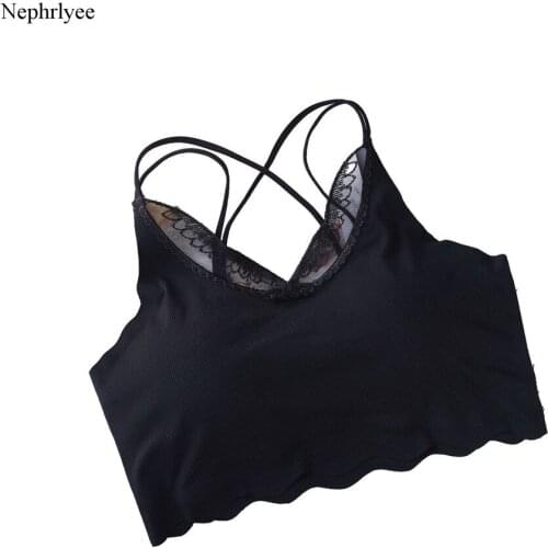 New Sexy Bralette Fitness Lace Thin Shoulder Strap Underwear Women Push Up Bra Beauty Back Seamless Bra Top S00411