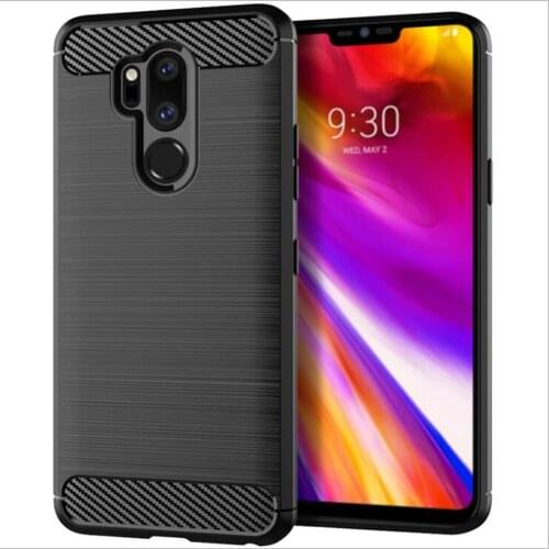 For LG G7 ThinQ Case Carbon fiber Cover Shockproof Phone Case On For LG G7 Cover Full Protection Bumper