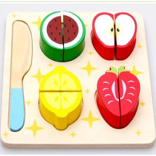 Wooden fruit and vegetables honestly see KB05 dessert toys children play house