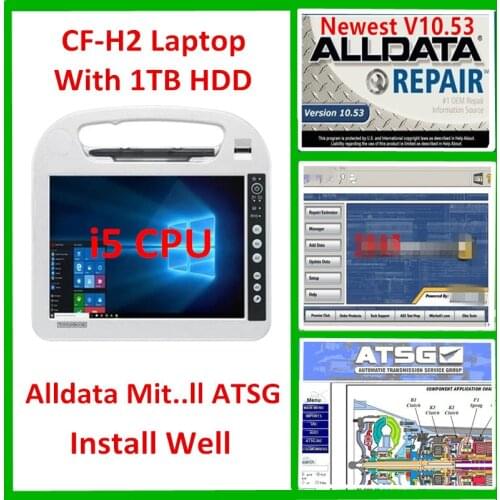 For Panasonic Toughbook CF-H2 Lapotp CF H2 I5 8G with Auto Repair Software Alldata Mitc..ll Atsg Software Installed on 2TB HDD