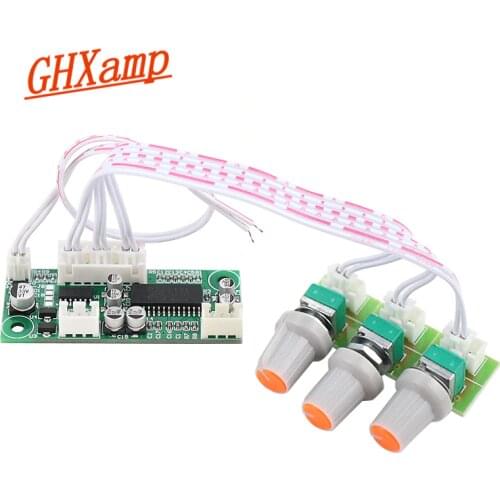 GHXAMP PT2313/TM2313 Digital Control Amplifier Tone Board Audio Mini Preamplifier Bass Tweeter Panel DC12V 61*26mm