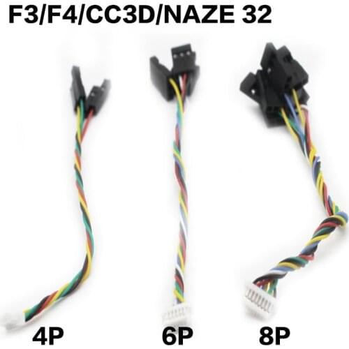 5PCS Connection Line 4P 6P 8P Flight Controller To Receiver for CC3D F3 F4 F7 Flight Controller Replacement DIY Parts
