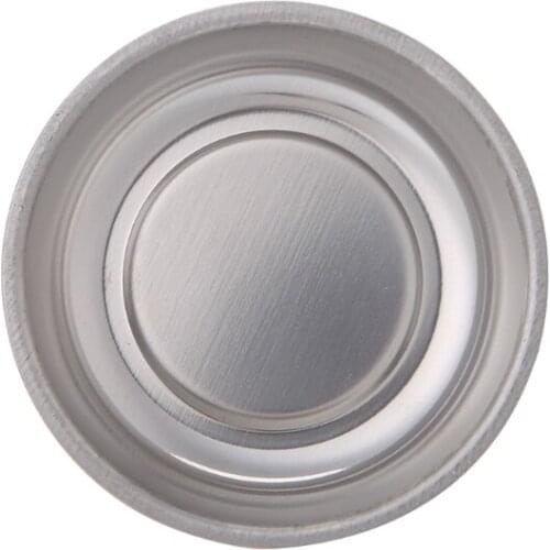 Round Magnetic Parts Tray Bowl Dish Stainless Steel Garage Holder Tool Organizer