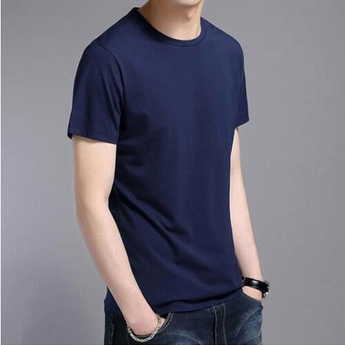 Summer New High Quality Men T Shirt Casual Short Sleeve O-Neck 100% Cotton T-Shirt Men Brand Tee Shirt Mens T Shirt Men Fashion