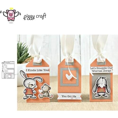 Piggy Craft metal cutting dies cut die mold Tag label decoration Scrapbooking Album Embossing Paper Cards Making Crafts Die