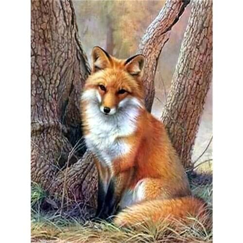 Fox Animal DIY Cross Stitch Embroidery 11CT Kits Needlework Craft Set Cotton Thread Printed Canvas Home Dropshipping