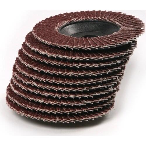 New 10Pcs/Set Polishing Wheel Grit 4'' Electric Angle Grinder Flap Type Sanding Disc Accessories Rotary Tool 100x3x16mm