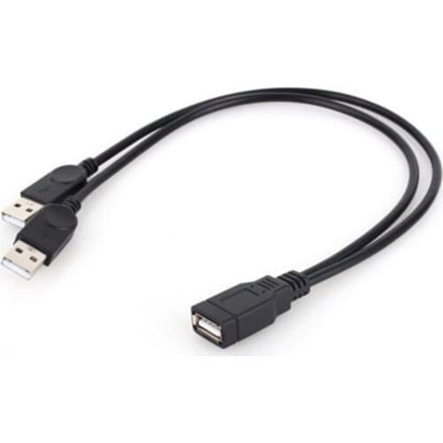 New USB 2.0 1 Female To 2 Male Y-Splitter Data Sync Charging Extension Cable Only (no Data Transmission)