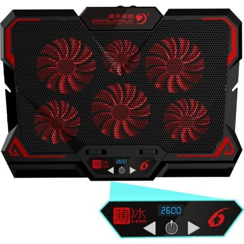 Gaming Laptop Cooler Notebook Cooling Pad Gaming Cooler Stand Silent Powerful Air Fans 2 USB Ports Stand for Laptop