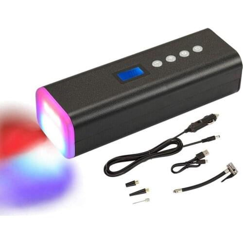 Portable Tire Inflator Mini Bike Car Pump Air Compressor Inflater Air Pump Digital Gauge LED Light for Cars Inflatables