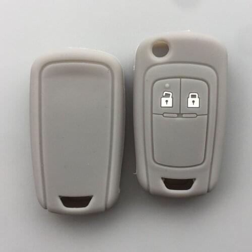 Silicone rubber car key cover case For Chevrolet Cruze Aveo Malibu Cruze Spark Sail 2button key