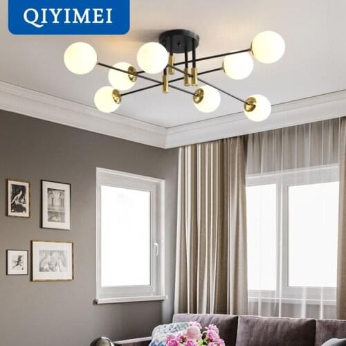 Modern Nordic Black LED Chandelier G9 Base Bulbs Indoor Lighting Fixtures For Bedroom Living Room Lamp Without Bulbs