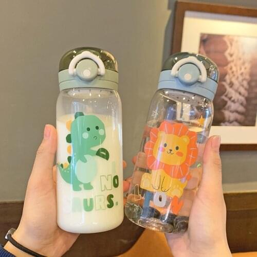 Sport Plastic Water Bottle for Drinking Tea Mug Portable Outdoor Camping Supplies Students 450ml Water Cup Bottle with Lid
