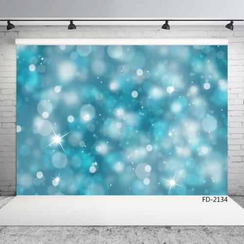 Light Blue Bokeh Glitter Portrait Children Photography Backgrounds Vinyl Photo Backdrops For Photo Studio Baby Shower Photobooth