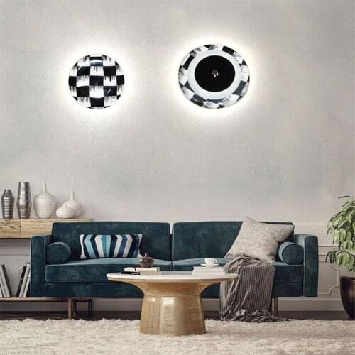 LED ceramic bedroom living room ceiling lamp balcony restaurant wall lamp hotel modern art disc lamp