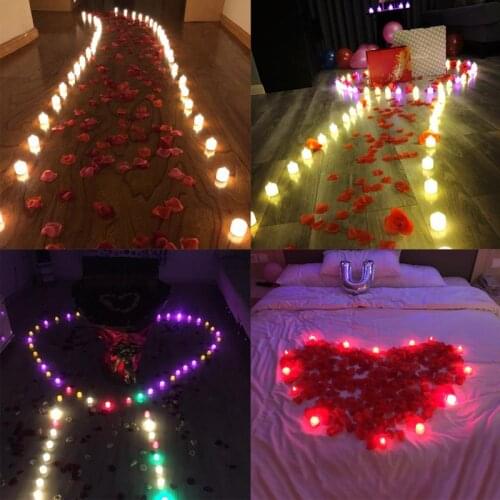 Led Candles Home Decoration Multicolor Lamp Simulation Color Flame Light Romantic For Home Wedding Party Christmas Halloween