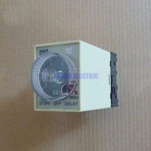 ST3 ST3PF AC220V Power Off 5S/10S/30S/60S Delay Timer with Soket Base 8 Pin Time Relay