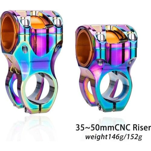 ZTTO Aluminum Alloy Mountain Bike 31.8*50mm 35mm CNC Colorful Stem Hollow Short Stand Tube Bike Parts
