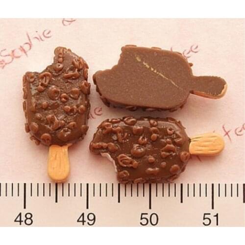 10pcs Coffee Chocolate Popsicle Polymer Slime Charms Box Toy For Children Charms Modeling Clay DIY Accessories Kids Plasticine