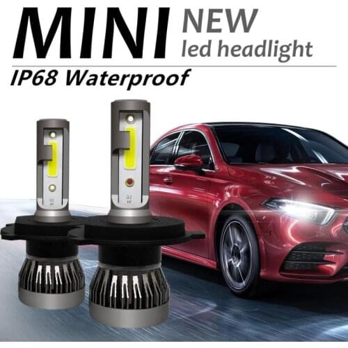 2PCS H4 LED Headlight Conversion Kit COB Hi/Lo Beam Bulb 90W 12000LM White High Power 6000K H4LED Bulb Running Lights For Car