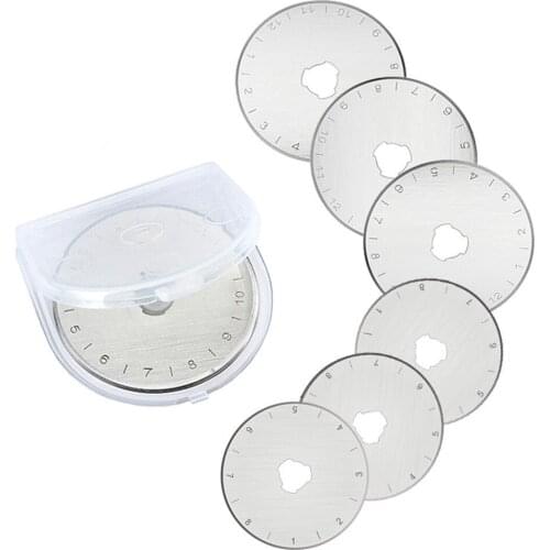 45mm Rotary Blade Cutter Roller Wheel Round Scale Knife For DIY Hand Cutting Leather Fabric Paper Tailor Tools Patchwork Wheel